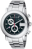 Gucci YA101309 G-Chrono Men's Watch – Black Dial & Silver Steel Bracelet