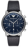 Emporio Armani AR11105 Aviator Men's Watch – Blue Dial & Blue Leather Strap