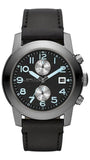 Marc Jacobs MBM5054 Larry Chronograph Men's Watch – Black Dial & Black Leather Strap