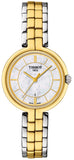Tissot T094.210.22.111.01 Flamingo Women's Watch – Mother of Pearl White Dial & Two-Tone Steel Bracelet