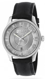 Gucci YA126338 G-Timeless Eryx Men's Watch – Silver Dial & Black Leather Strap