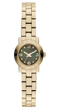 Marc Jacobs MBM3275 Amy Quartz Women’s Watch – Mother of Pearl Black Dial & Gold Steel Strap