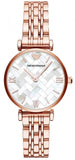 Emporio Armani AR11110 Women's Watch – Mother of Pearl Dial & Rose Gold Steel Strap
