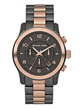 Michael Kors MK8189 Runway Chronograph Quartz Unisex Watch – Grey Dial & Two Tone Steel Strap