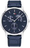 Tommy Hilfiger 1710387 Brad Chronograph Quartz Men's Watch – Blue Dial & Blue Leather Strap