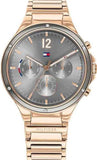 Tommy Hilfiger 1782277 Eve Chronograph Quartz Women's Watch – Grey Dial & Rose Gold Steel Strap