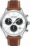 Movado 3650008 Heritage Calendoplan Chronograph Men's Watch – White Dial & Brown Leather Strap