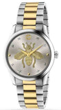 Gucci YA126599 G-Timeless Women's Watch – Silver Dial & Two-Tone Steel Bracelet