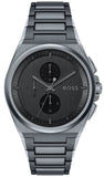 Hugo Boss 1513996 Steer Chronograph Men's Watch – Grey Dial & Grey Steel Strap