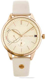 Tommy Hilfiger 1782022 Brooke Quartz Women's Watch – White Dial & Cream Leather Strap
