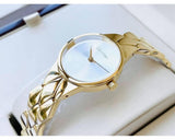 Calvin Klein K6E23546 Snake Women's Watch – Silver Dial & Yellow Gold Steel Strap