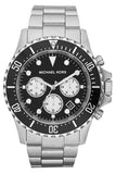 Michael Kors MK8256 Everest Chronograph Men's Watch – Black Dial & Silver Steel Bracelet