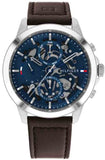 Tommy Hilfiger 1710476 Henry Chronograph Men's Watch – Blue Dial & Brown Leather Strap