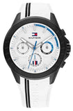Tommy Hilfiger 1791862 Aiden Chronograph Men's Watch – White Dial & White Rubber Strap