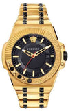 Versace VEDY00619 Chain Reaction Quartz Men's Watch – Black Dial & Two-Tone Steel Strap