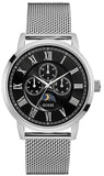 Guess W0871G1 Delancey Men's Watch – Black Dial & Silver Mesh Bracelet
