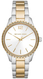 Michael Kors MK6899 Layton Quartz Women's Watch – Silver Dial & Two-Tone Steel Strap