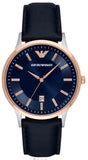 Emporio Armani AR11188 Renato Analog Men's Watch – Blue Dial & Blue Leather Strap