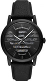 Emporio Armani AR60032 Meccanico Quartz Men's Watch – Black Dial with Black Leather Strap