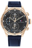 Tommy Hilfiger 1791808 Trent Chronograph Quartz Men's Watch – Grey Dial & Black Leather Strap