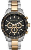 Michael Kors MK8784 Layton Chronograph Quartz Men's Watch – Black Dial & Two-Tone Steel Strap