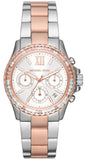 Michael Kors MK7214 Everest Chronograph Women's Watch – White Dial & Two-Tone Steel Strap
