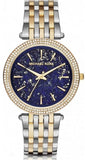 Michael Kors MK3401 Darci Quartz Women's Watch – Blue Dial & Two-Tone Steel Strap
