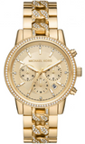 Michael Kors MK6937 Ritz Chronograph Women's Watch – Gold Dial & Gold Steel Bracelet