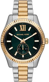 Michael Kors MK9063 Lexington Quartz Men's Watch – Green Dial & Two Tone Steel Strap