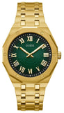 Guess GW0575G2 Asset Men's Watch – Green Dial & Gold Steel Strap with Quartz Movement