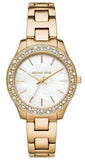 Michael Kors MK4555 Liliane Women's Watch – Mother of Pearl White Dial & Gold Steel Strap