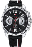 Tommy Hilfiger 1791473 Decker Quartz Men's Watch – Black Dial & Black Rubber Strap