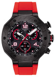 Tissot T141.417.37.057.01 T-Race Chronograph Men’s Watch – Black Dial & Red Rubber Strap