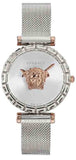 Versace VEDV00419 Palazzo Empire Quartz Women's Watch – Silver Dial & Silver Mesh Bracelet