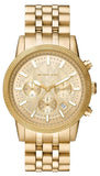 Michael Kors MK8953 Hutton Chronograph Men's Watch – Gold Dial & Gold Steel Strap