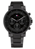 Tommy Hilfiger 1710590 Tyson Chronograph Quartz Men's Watch – Black Dial & Black Steel Bracelet