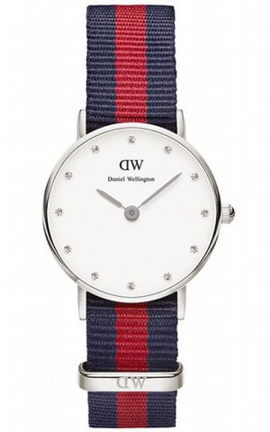 Daniel Wellington Classy Oxford White Dial Two Tone Nylon Strap Watch For Women - DW00100072