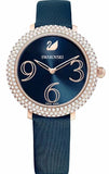 Swarovski 5484061 Crystal Frost Women's Watch – Blue Dial & Blue Leather Strap