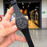 Tissot T137.907.97.201.00 PRX Powermatic 80 Men's Watch – Carbon Black Dial & Black Rubber Strap
