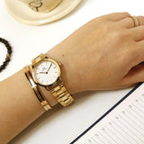 Daniel Wellington DW00100211 Iconic Link Women’s Watch – White Dial with Rose Gold Stainless Steel Strap