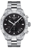 Tissot T101.617.11.051.00 T-Classic PR 100 Sport Chronograph Men's Watch – Black Dial & Silver Steel Strap