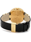Versace V Metal Icon Gold Dial Black & Gold Strap Watch for Women - VLC030014