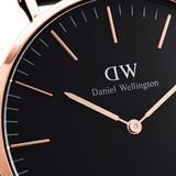 Daniel Wellington Classic Roselyn Black Dial Maroon Nylon Strap Watch For Women - DW00100269