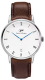 Daniel Wellington DW00100098 Dapper Bristol Women's Watch – White Dial & Brown Leather Strap