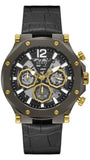 Guess GW0492G1 Edge Chronograph Men’s Watch – Black Dial & Black Leather Strap