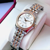 Tissot T108.208.22.117.00 Ballade Powermatic 80 Women's Watch – Mother of Pearl Silver Dial & Two-Tone Steel Strap