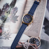 Men's Armani Exchange Banks Chronograph Watch AX1723 – Blue Dial & Blue Leather Strap