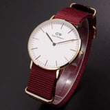 Daniel Wellington DW00100271 Classic Roselyn Women's Watch – White Dial & Red NATO Strap