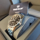 Tag Heuer Carrera Automatic Black Dial Silver Steel Strap Watch for Men - WAR211A.BA0782