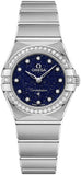 Omega 131.15.25.60.53.001 Constellation Manhattan Quartz Women’s Watch – Diamond Blue Dial & Silver Stainless Steel Bracelet